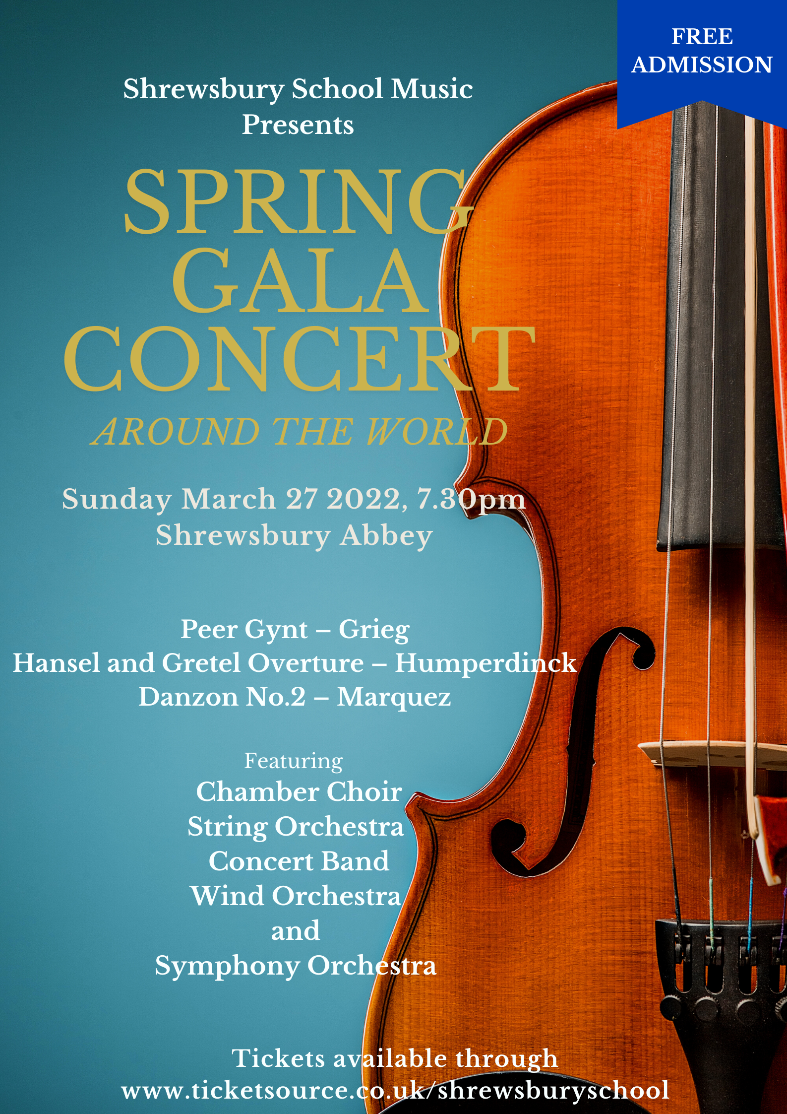 Spring Gala Concert – Around the World at Shrewsbury Abbey