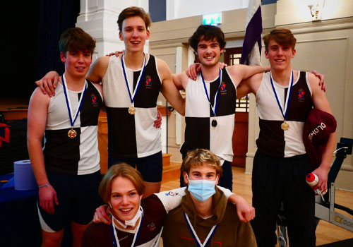 Students with medals at hope simpson ergo competition