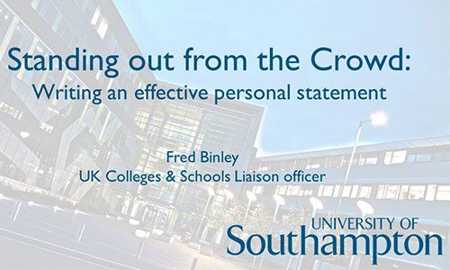 Southampton University Personal Statement