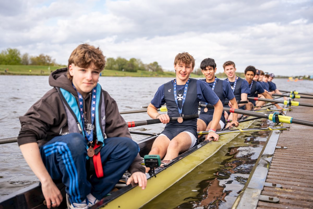 Competitive finals for rowers at the Junior Inter Regional Regatta