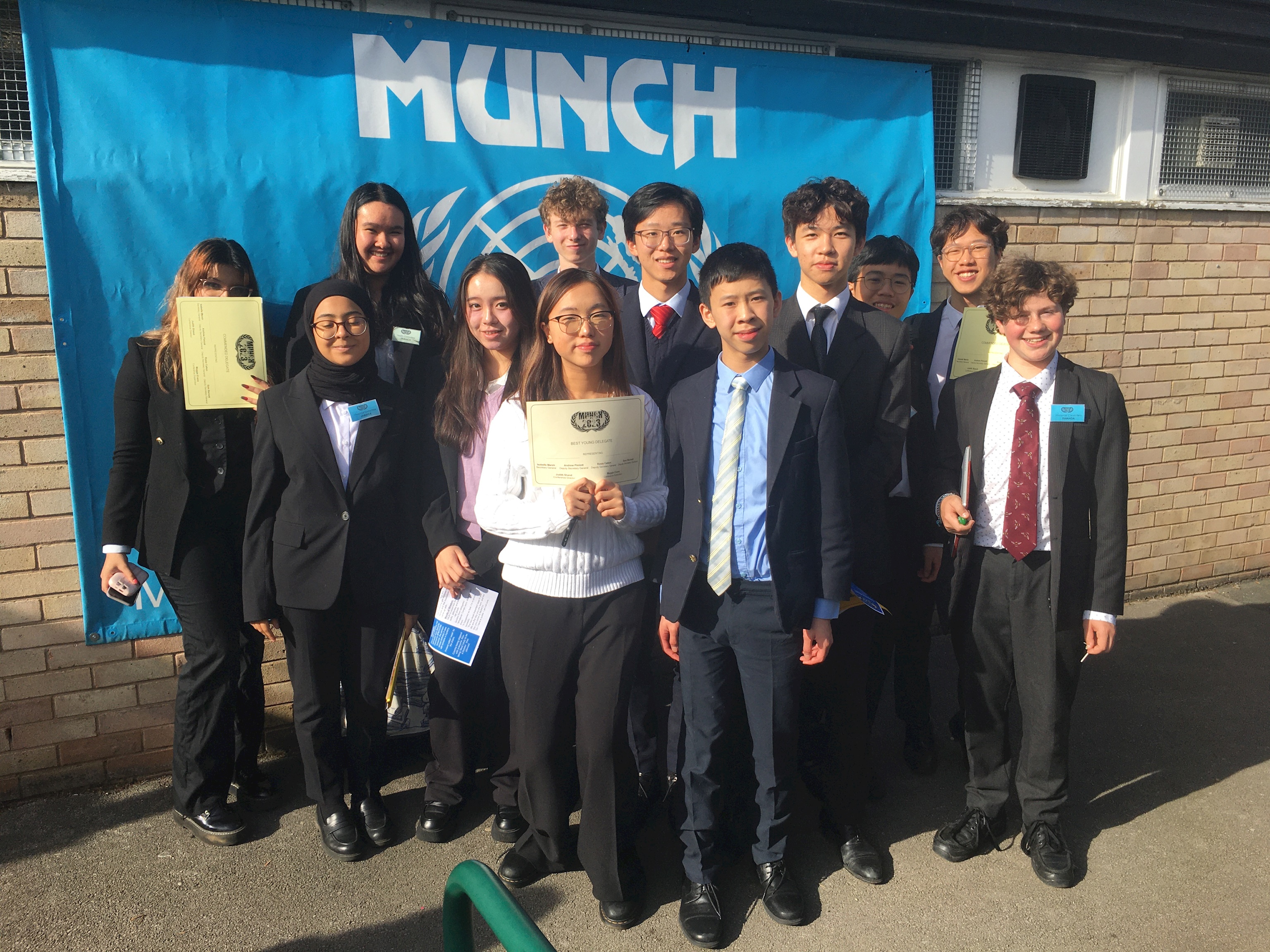 Students highly commended at this year's Cheadle Hulme MUN 