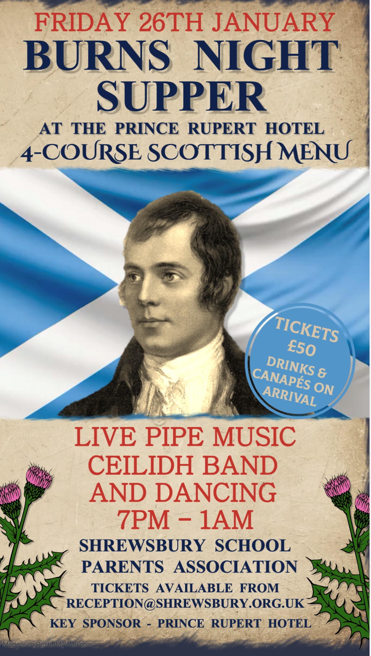 Tickets available for the upcoming SSPA Burns Night celebration 